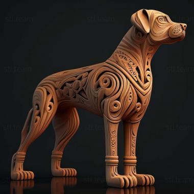 3D model Azawak dog (STL)